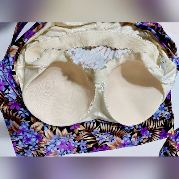 It Figures 2 Piece Floral Swimsuit Top and Skirt Size 20W - Picture 5 of 12